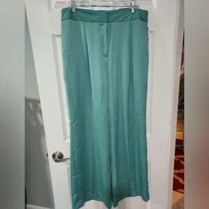 NWT Worthington Dark Mint Green Wide Leg Dress / Trouser Pants in Size XL